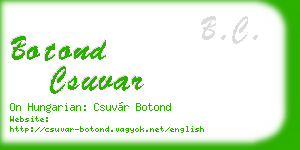 botond csuvar business card